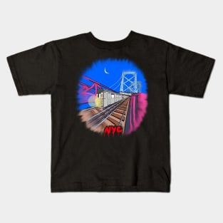 NYC Subway Series J Train Kids T-Shirt